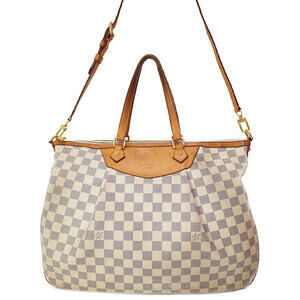 Louis Vuitton Damier Azur White Siracusa Bag